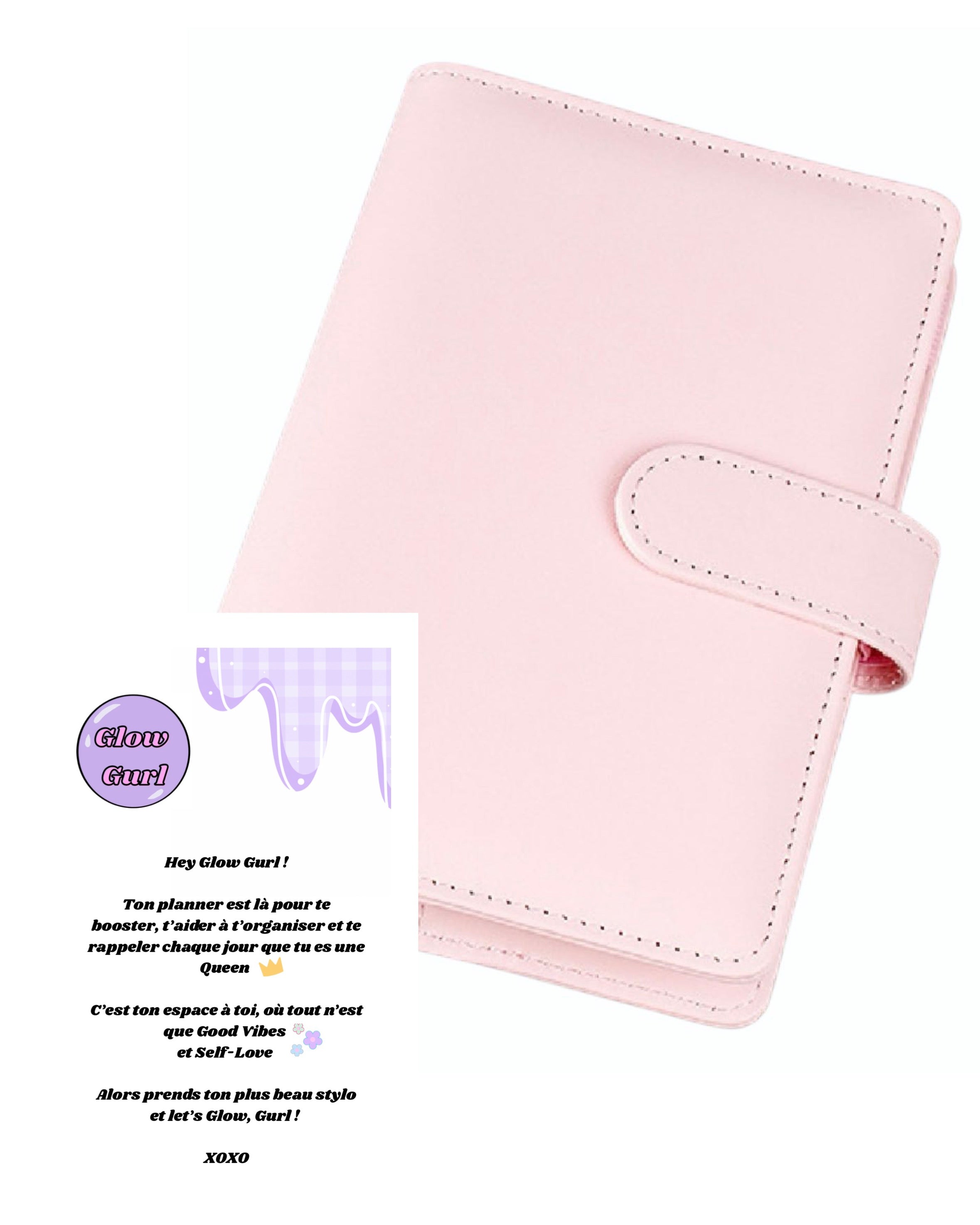 Édition GPL-1 - Planner Baby Pink / Pages en Violet