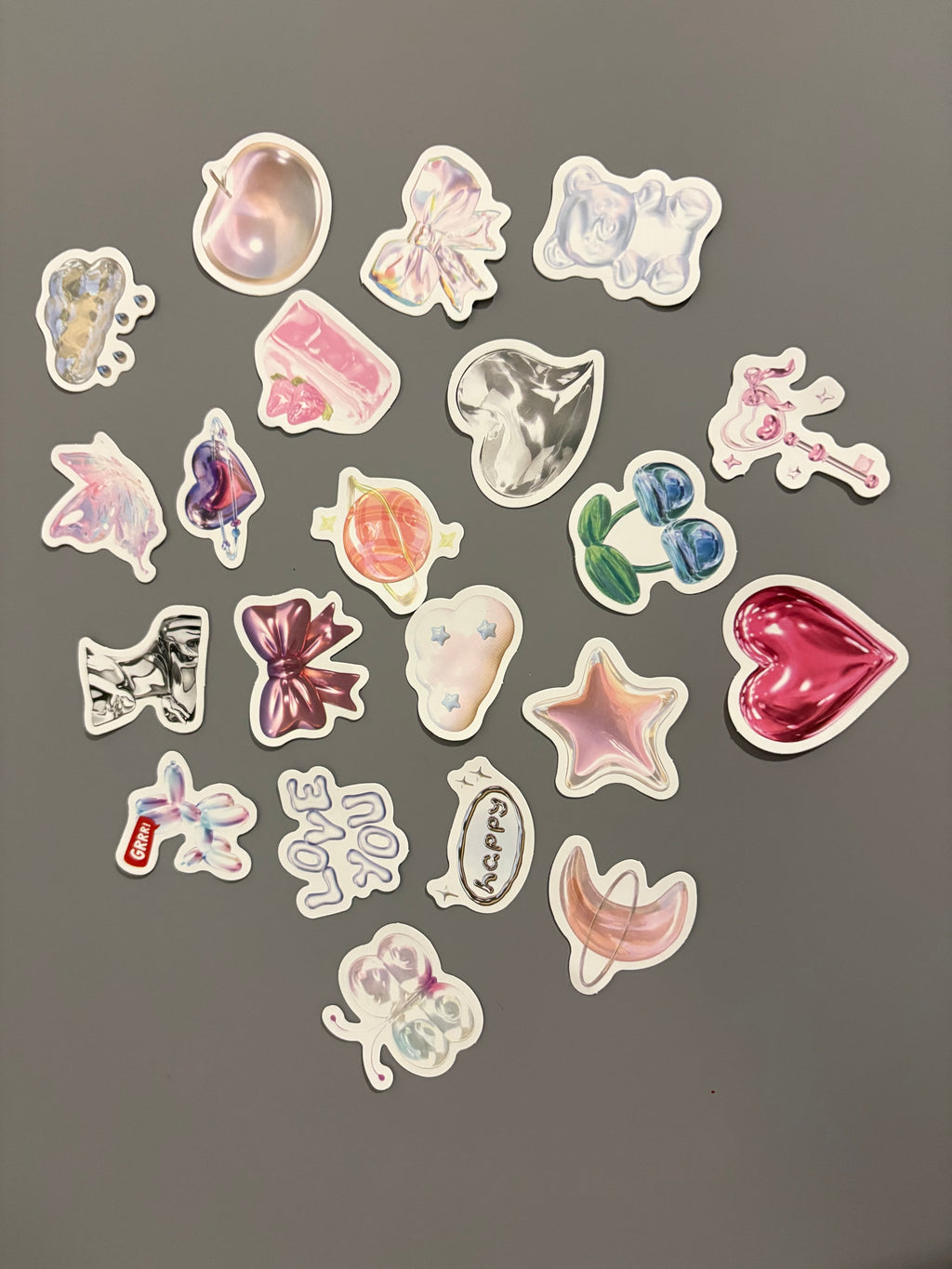 💌 XOXO GG — Lot de 20 stickers premium aléatoires