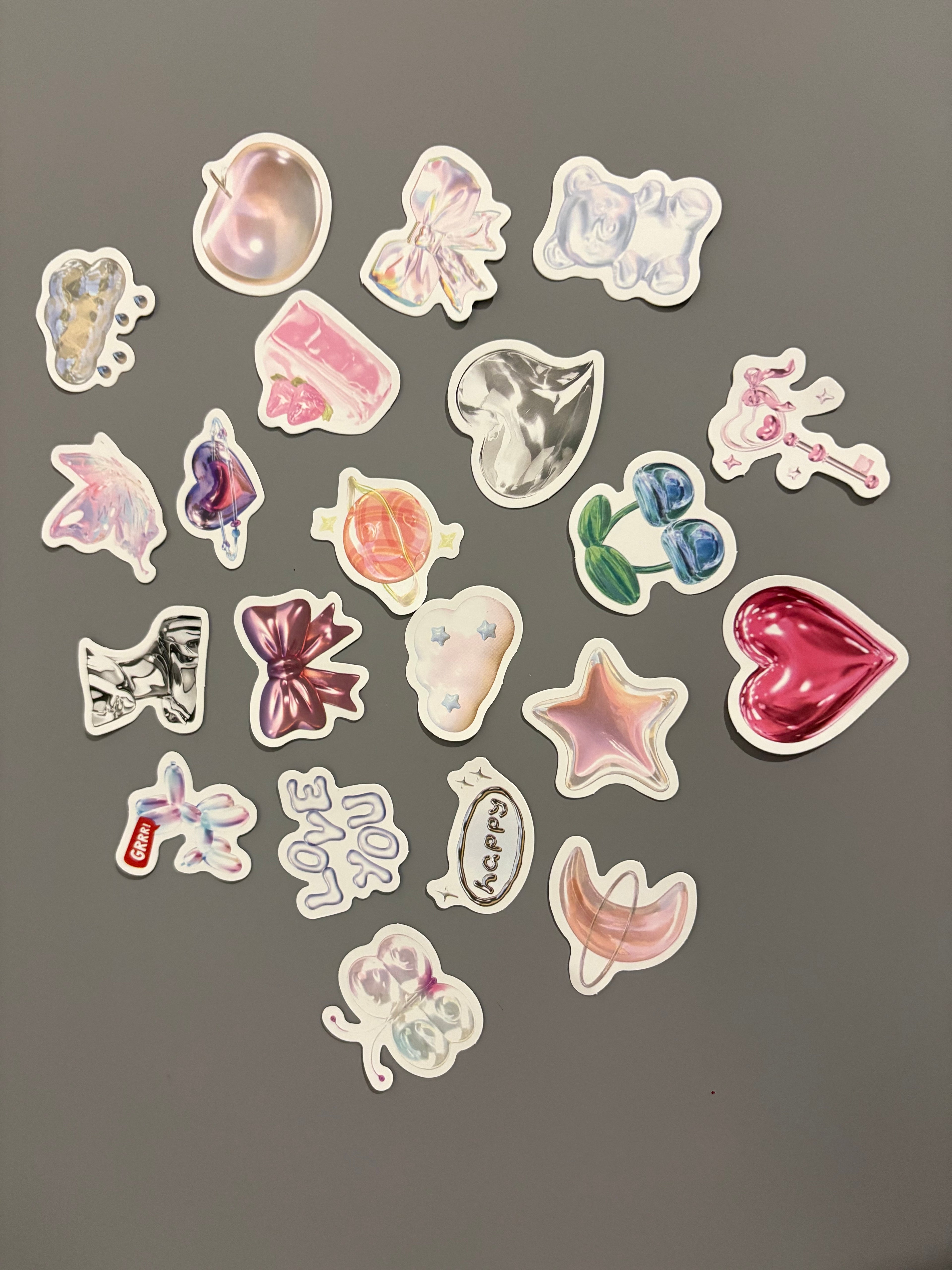 💌 XOXO GG — Lot de 20 stickers premium aléatoires