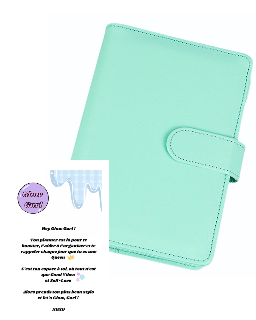 Édition Post-Op - Planner Green Mint / Pages en Bleu