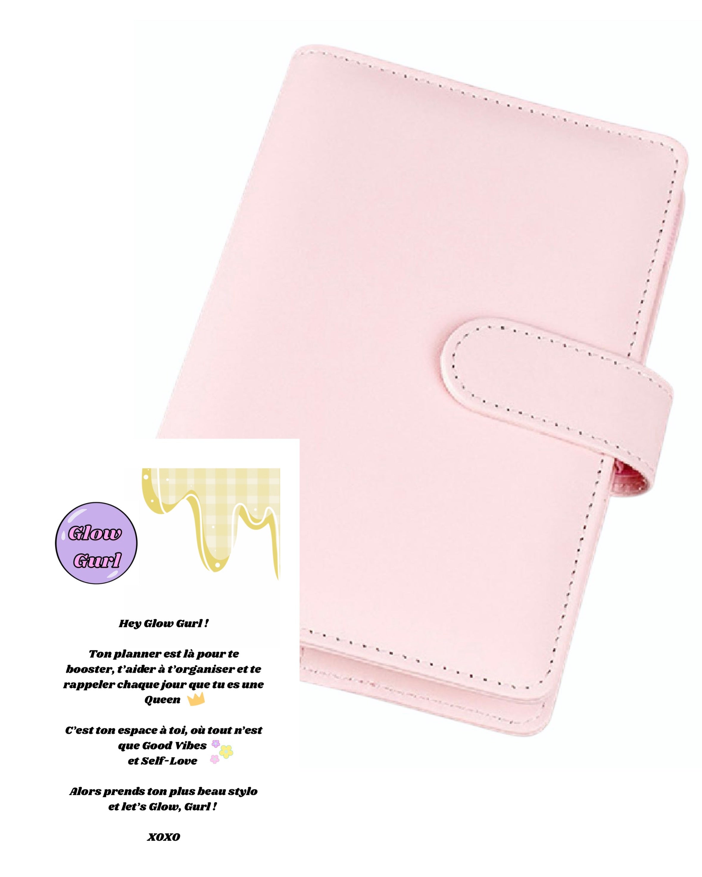 Édition GPL-1 - Planner Baby Pink / Pages en Jaune