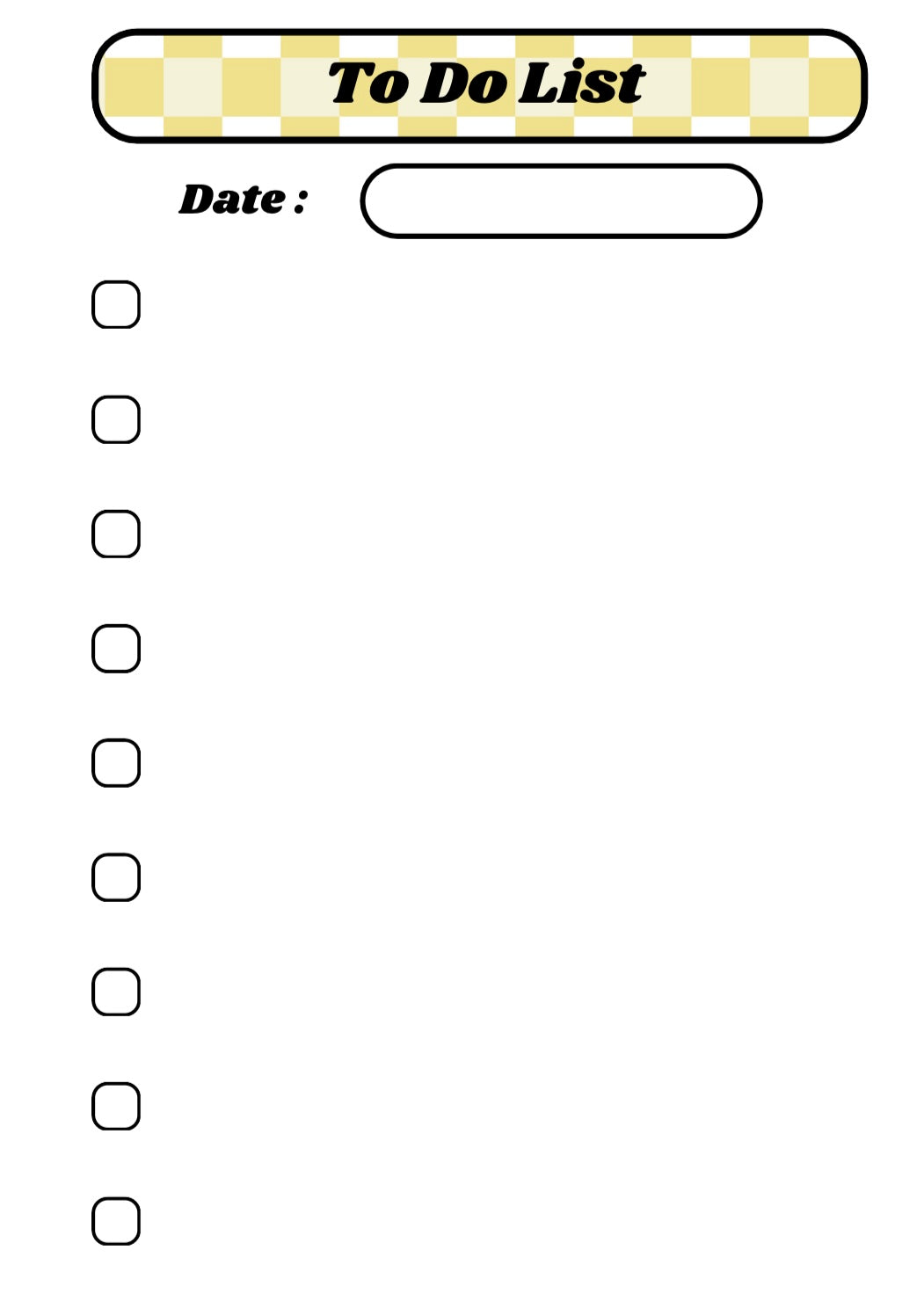 Pack To Do List 📝 - Jaune