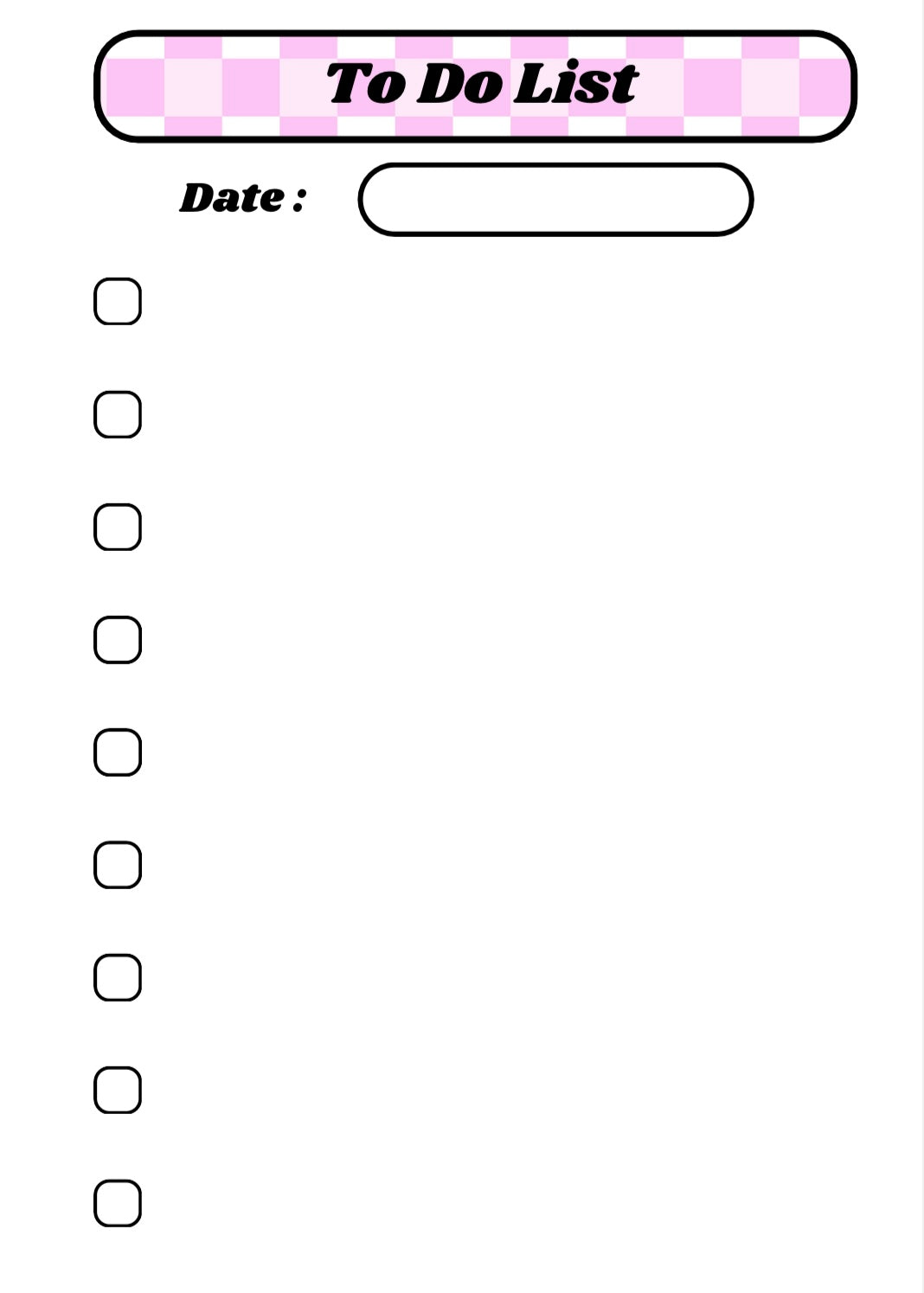 Pack To Do List 📝 - Rose