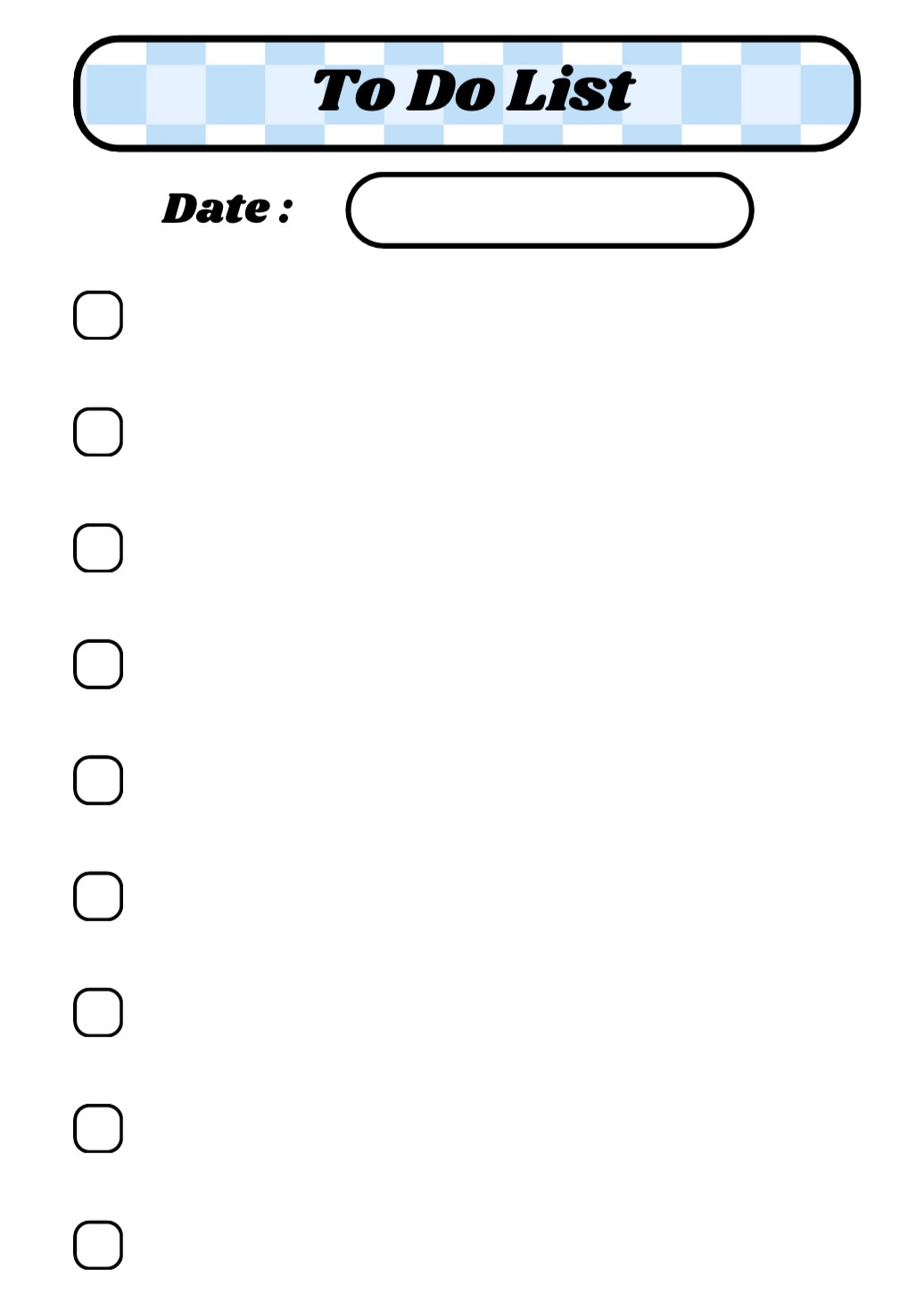 Pack To Do List 📝 - Bleu