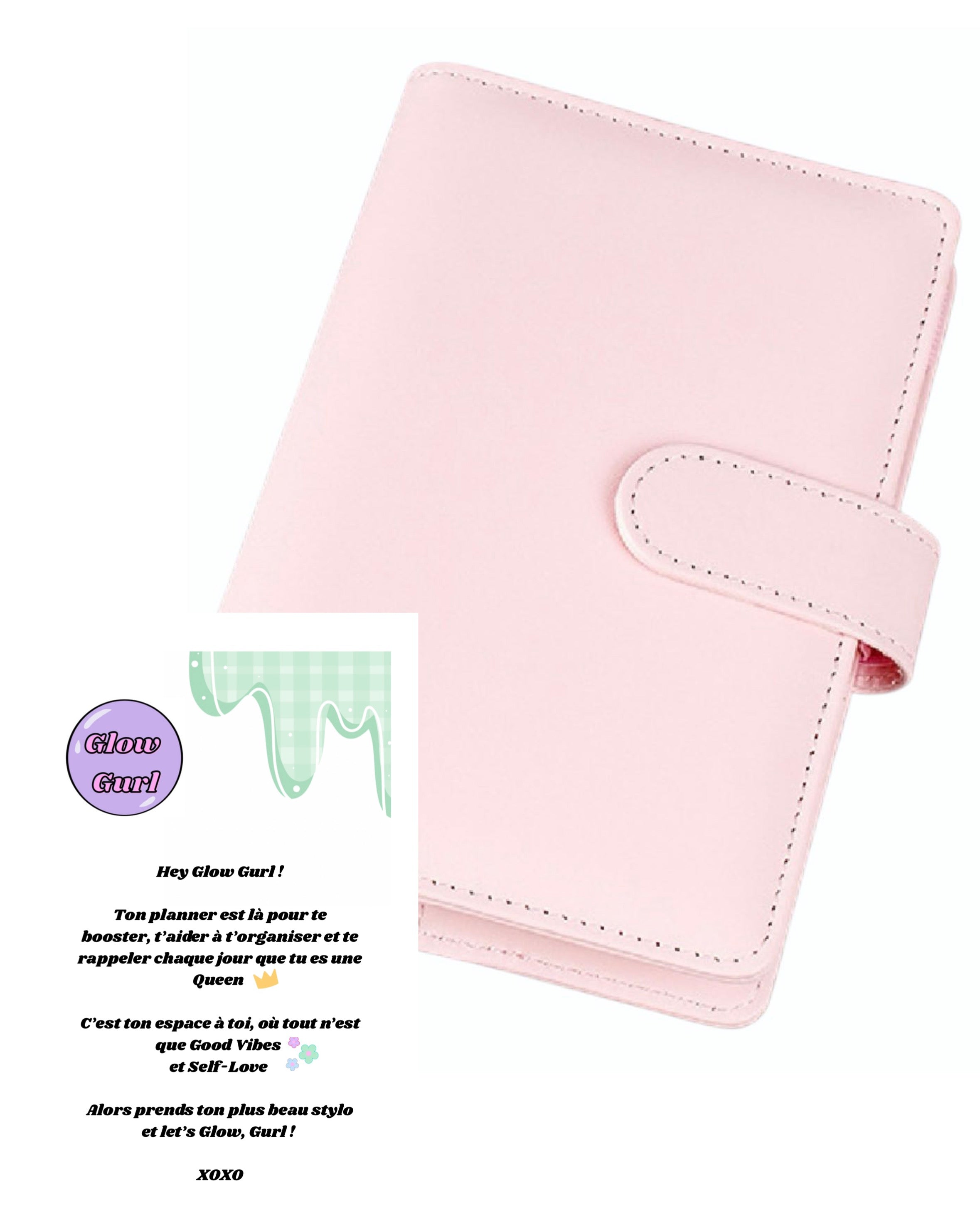 Édition GPL-1 - Planner Baby Pink / Pages en Vert