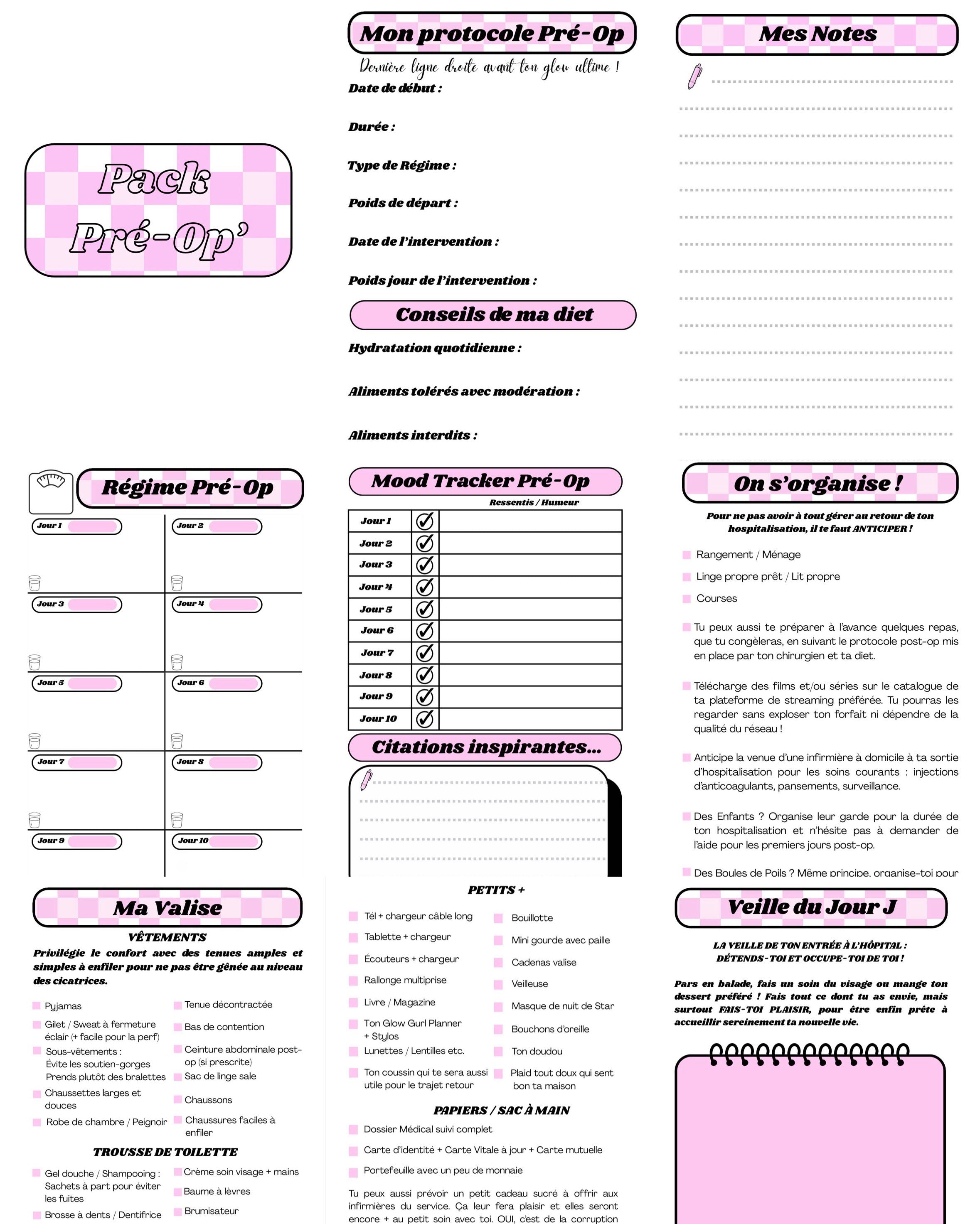 💟 Pack Pré-Op Rose