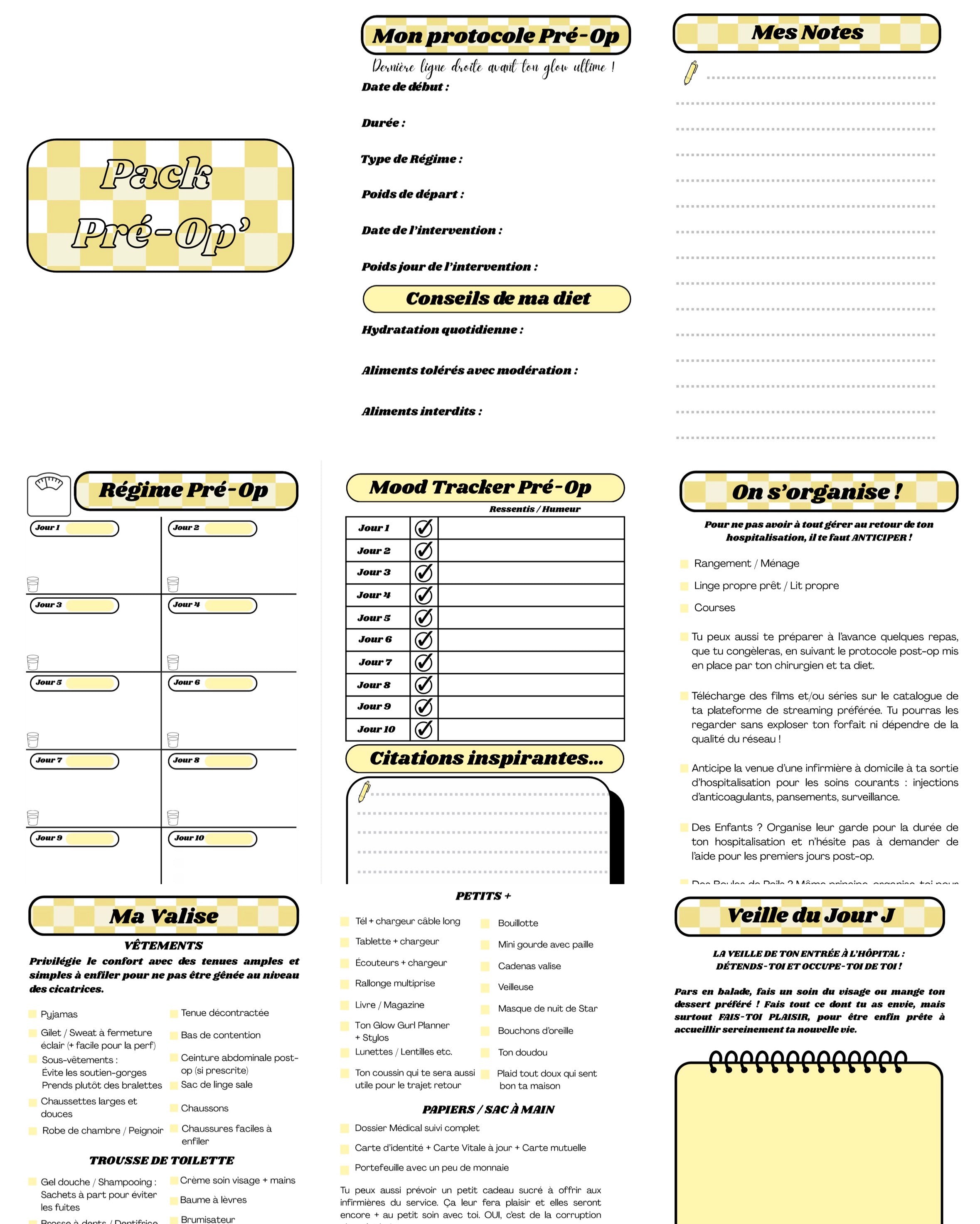Pack Pré-Op 💜 - Jaune