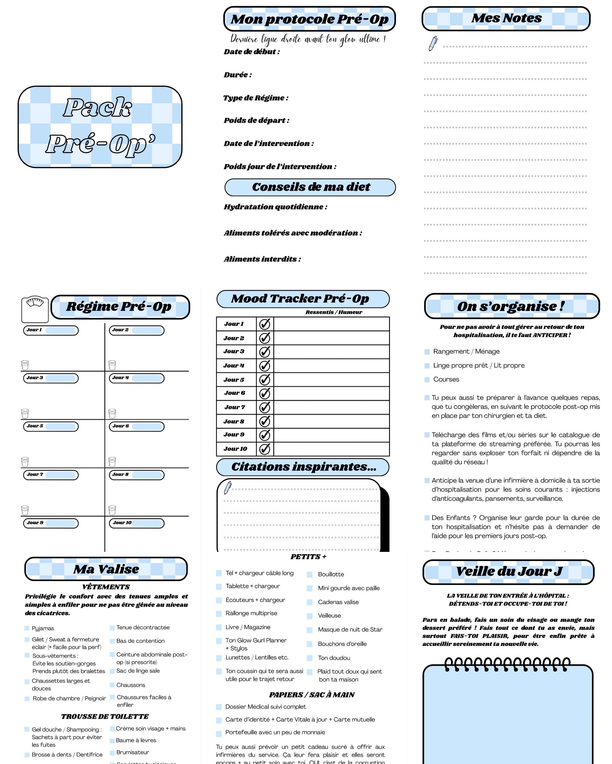 Pack Pré-Op 💜 - Bleu