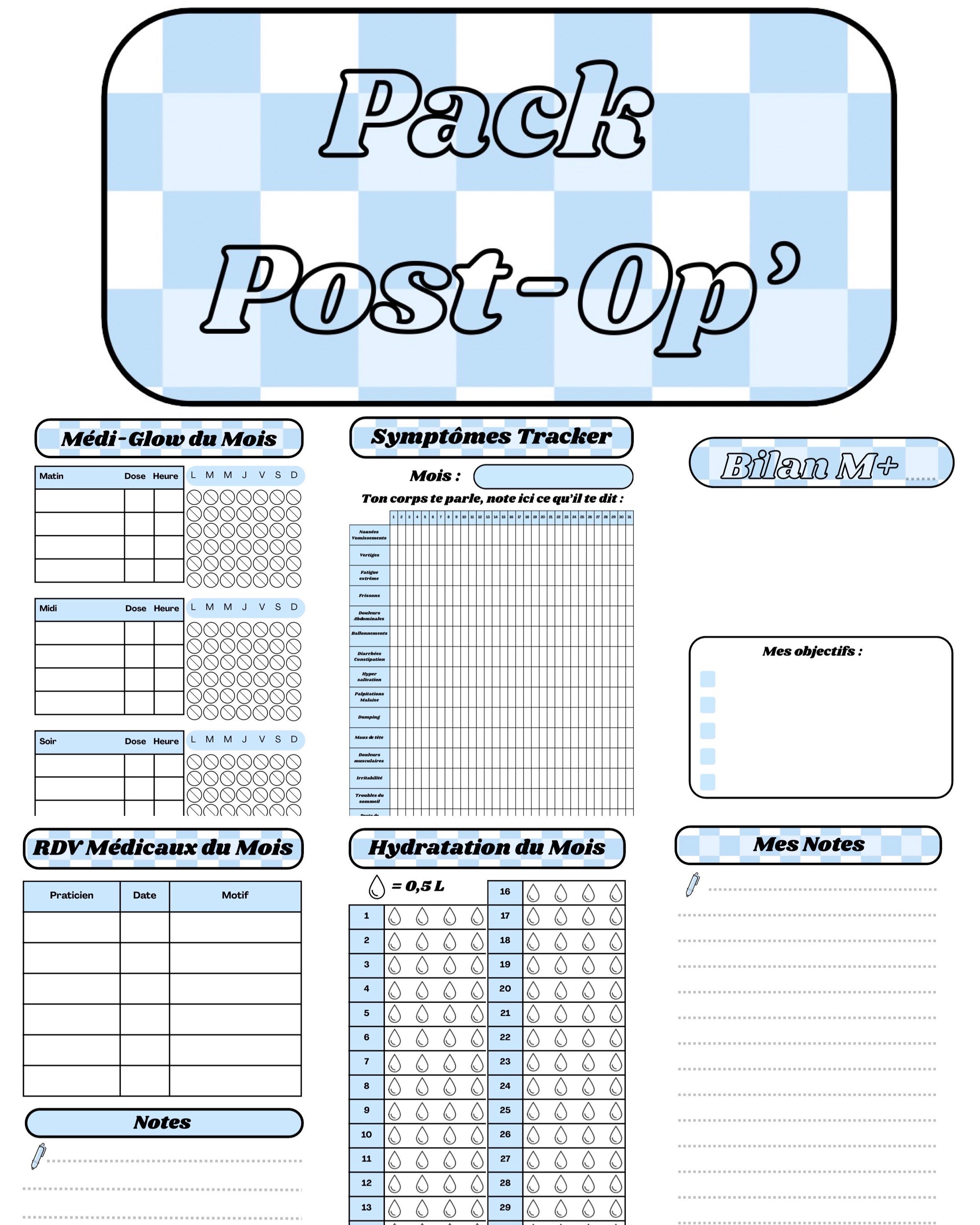 Pack Post-Op🩷 - Bleu