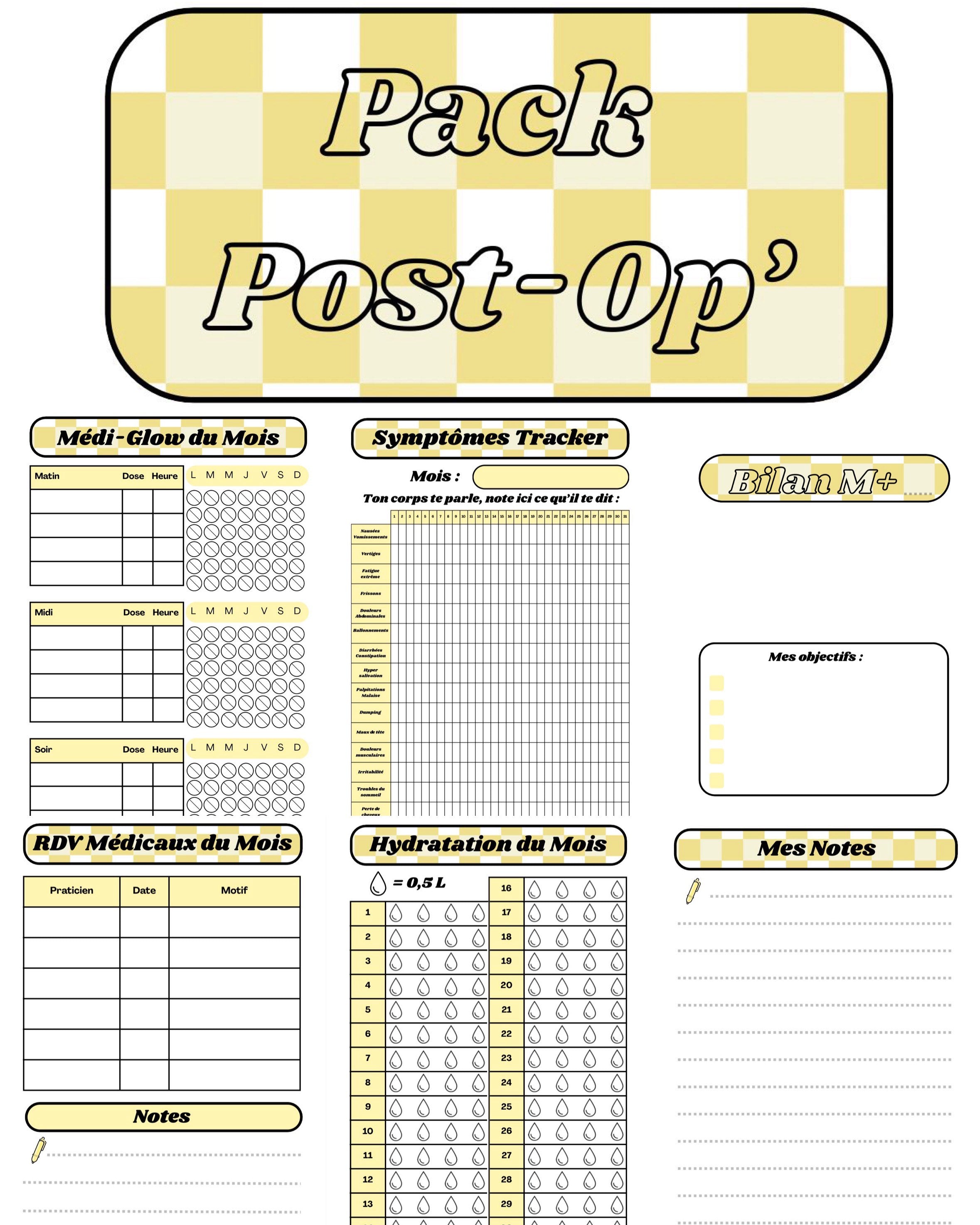 Pack Post-Op🩷 - Jaune